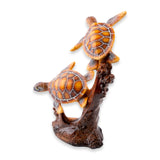 Hand-Painted Wooden Sea Turtles with Stand