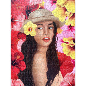 1000-piece Puzzle "Wandering Wahine" by Aloha De Mele 