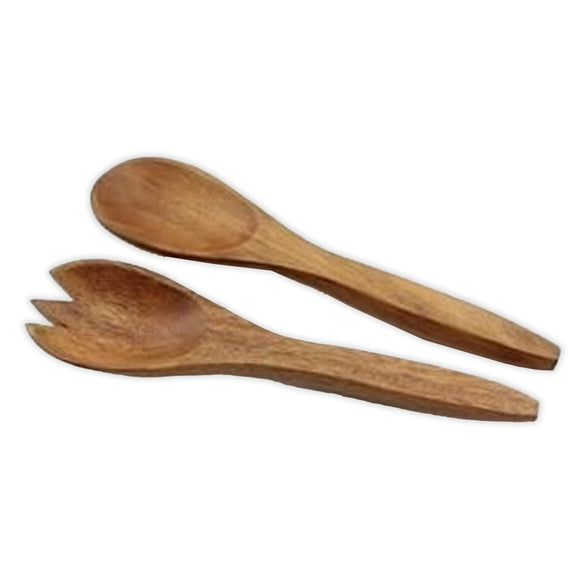 Acacia Wood Salad Server Set -10'' 