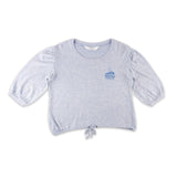 Women's Cuddle Puff Sleeve Top- Blue Sky Heather