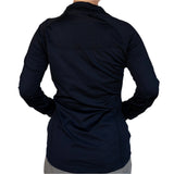 Model wearing Women's Full Zip Studio Jacket- back view