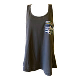 Bamboo Boxer Women's "Beach Life" Racer Back Tank Top- Charcoal