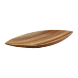 Acacia Wood Canoe-Shaped Serving Dish