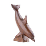 EarthView Diving Dolphin Wood Figurine- 3"