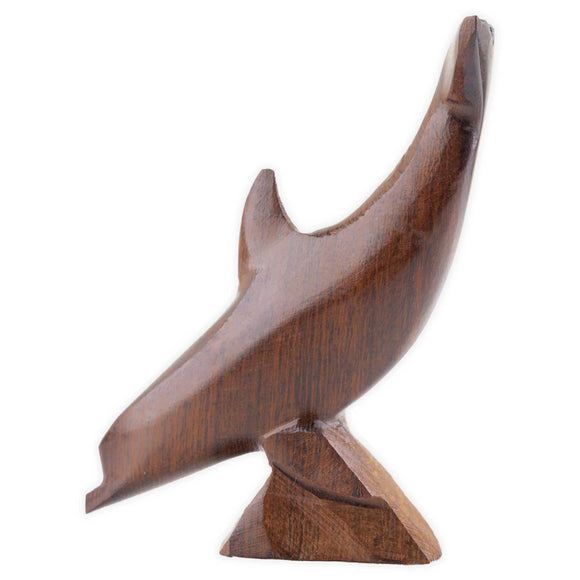 EarthView Diving Dolphin Wood Figurine- 3