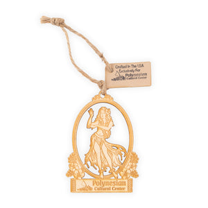 Polynesian Cultural Center Laser Cut Wood Hula Girl Ornament 