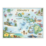 Xplorer Maps Lithographic Hawiian Map Print 