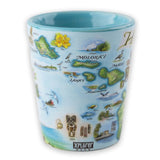 Xplorer Maps Ceramic Hawaii Map Toothpick Holder