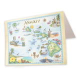 Xplorer Maps "Hawaii Map" Note Cards- Set of 12