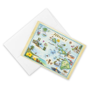 Xplorer Maps "Hawaii Map" Note Cards- Set of 12