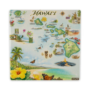 Xplorer Maps "Hawaii" Ceramic Coaster