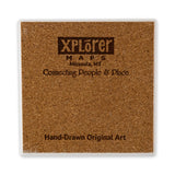 Xplorer Maps "Hawaii" Ceramic Coaster- Back View