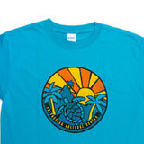 "Craggy Peaks" Youth T-shirt- Turquoise Blue