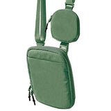 Ampere Creations "Betsie" Nylon Vertical Sling Belt Bag- Pea Green