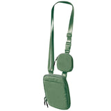 Ampere Creations "Betsie" Nylon Vertical Sling Belt Bag- Pea Green