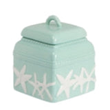 Beachcombers Small Starfish Canister- Seafoam Green