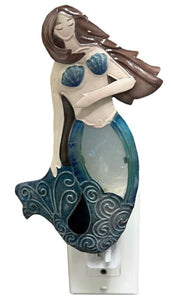 Mermaid Blue Capiz Night Light - The Hawaii Store