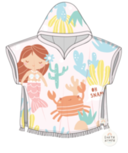 Earth Nymph "Seaside" Baby Girl Towel Cape