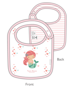 Bib Baby Girl Mermaid White