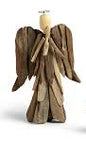 Two's Company Driftwood Angel Statuette- Large