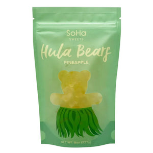 SoHa Sweets Pineapple Hula Bear Gummies- 8 oz.