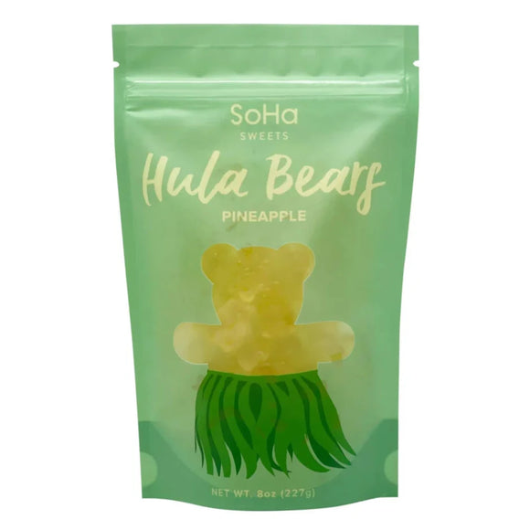 SoHa Sweets Pineapple Hula Bear Gummies- 8 oz.