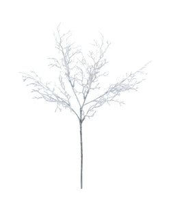 Kurt Adler White Glitter Beaded Twig Spray, 24-Inch