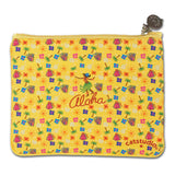 Catstudio Yellow "Aloha" Zippered Pouch- 7" x 5" Reverse Side