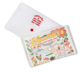 Catstudio "Hawaiian Isles" Cotton Dish Towel shown with reusable gift bag.