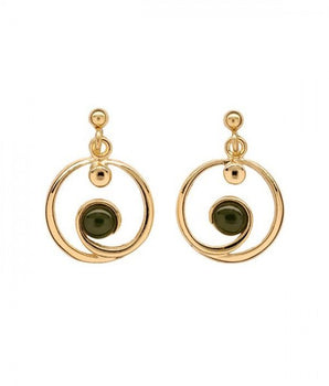 Ariki Round Jade Koru Earrings - The Hawaii Store