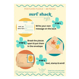 Surf Shack "Dropping In" Postcard Puzzle Instructions