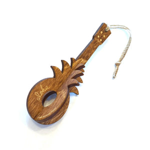 Pineapple Ukulele Wood Ornament