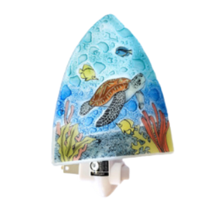 PamPeana Handcrafted Sea Turtle & Coral Night Light 