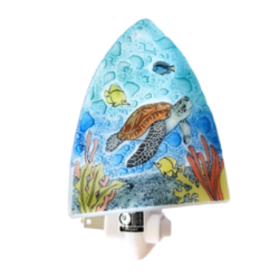 PamPeana Handcrafted Sea Turtle & Coral Night Light 