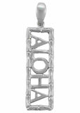 Sterling Silver Aloha Bamboo Pendant