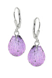 Leightworks "Scallop Shell" Crystal Earrings- Pink