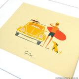 "Surf Check" Matted Print by Nick Kuchar Makai- 8" x 10"