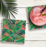 Island Floral Tile Beverage Coaster - Polynesian Cultural Center