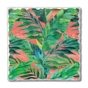 Island Floral Tile Beverage Coaster - Polynesian Cultural Center