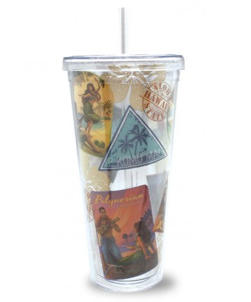 Nostalgic Hawaii Beverage Tumbler- 24 oz.