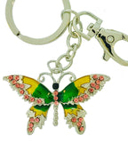 Kubla Crafts "Green Crystal Butterfly" Key Chain