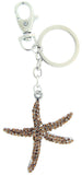 Kubla Crafts "Amber Crystal Starfish" Key Chain