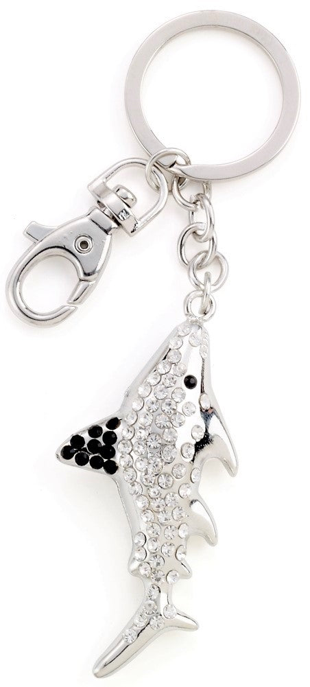 Kubla Craft Crystal Shark Key Chain