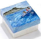 Kubla Crafts "Waikiki" Capiz Shell Keepsake Box - 3"x3"