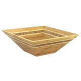 Bamboo Square Inlay Bowl 12'' - Polynesian Cultural Center