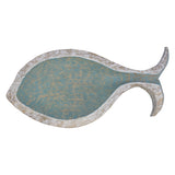 Beachcomber's Coastal Life Teal Fish-shaped Mango Serving Bowl