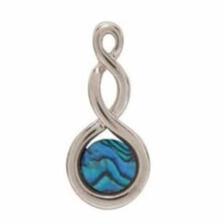 Ariki Paua & Palladium Double Twist Pendant