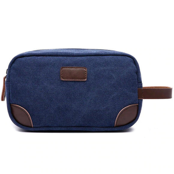 Mad Man Men's Canvas Toiletry Dopp Kit- Navy 