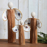 A group of Mudpie Oyster Shell & Driftwood Nativity Angels