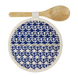 Mud Pie "Blue Indigo" Pot Holder Set